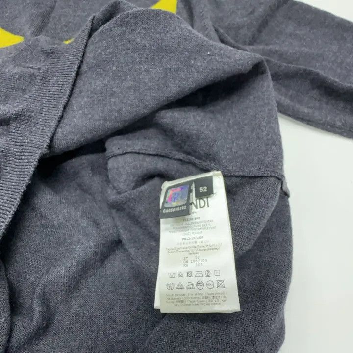 Fendi Fendi Logo Monster Knit Sweater in Gray 0079 Size US L / EU 52-54 / 3 - 7 Thumbnail