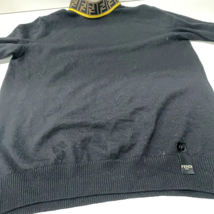 Fendi FENDI Black High Neck Wool Sweater 0079 Size US M / EU 48-50 / 2 - 7 Thumbnail