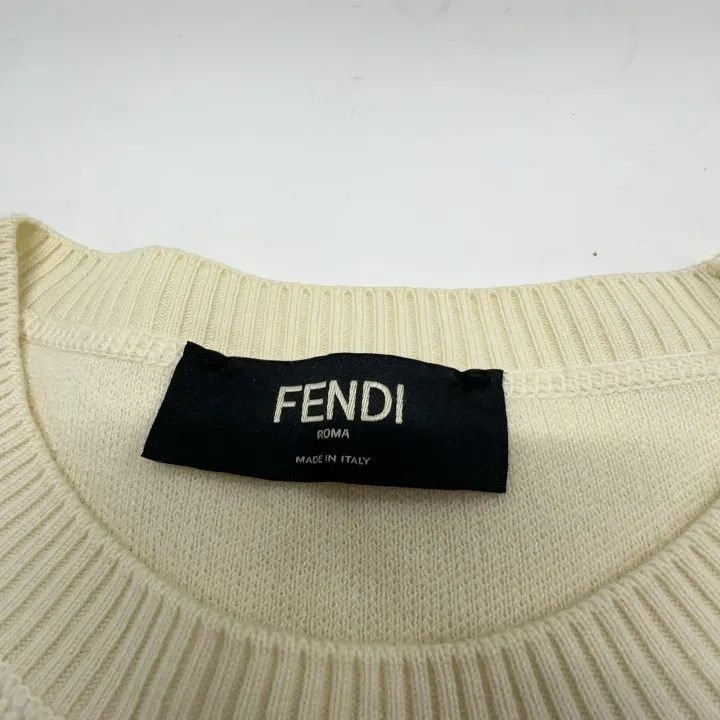 Fendi FENDI White Devil Eyes Pattern Sweater 0079 Size US M / EU 48-50 / 2 - 4 Thumbnail