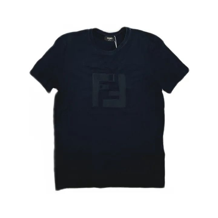 Fendi Fendi Logo Print Black Short Sleeve T-Shirt 0079 Size US S / EU 44-46 / 1 - 2 Thumbnail