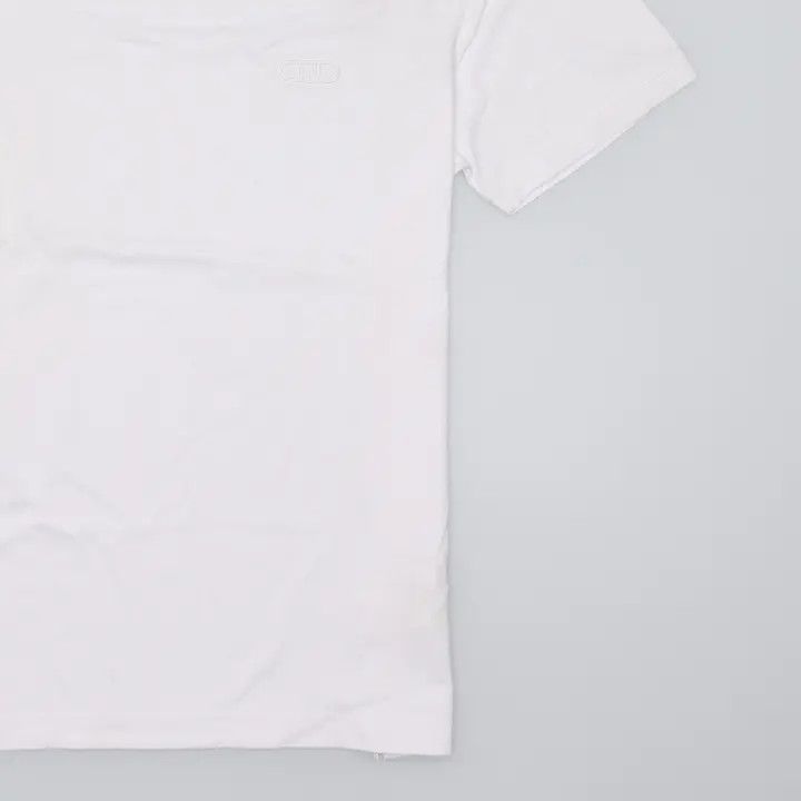 Fendi Fendi White Logo Embroidered Short Sleeve T-Shirt 0079 Size US M / EU 48-50 / 2 - 5 Thumbnail