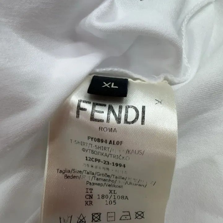 Fendi Fendi FW22 Embroidered Knitted Short Sleeve T-Shirt 0079 Size US XL / EU 56 / 4 - 5 Thumbnail