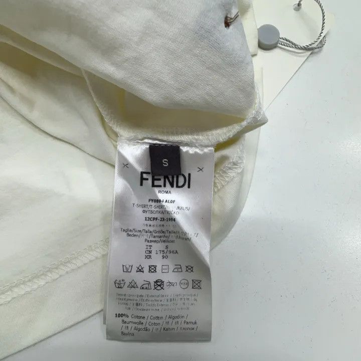 Fendi Fendi FW22 Embroidered Short Sleeve T-Shirt 0079 Size US S / EU 44-46 / 1 - 6 Thumbnail