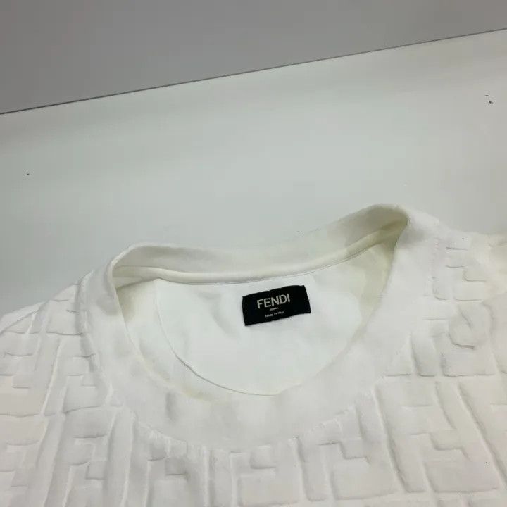 Fendi Fendi Men's Short Sleeve T-Shirt in White 0079 Size US L / EU 52-54 / 3 - 6 Thumbnail