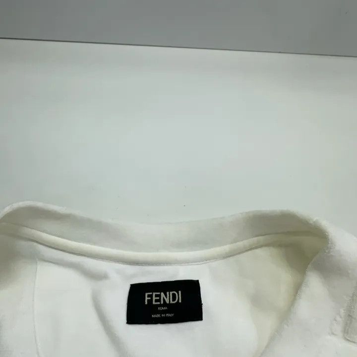 Fendi Fendi Men's Short Sleeve T-Shirt in White 0079 Size US L / EU 52-54 / 3 - 4 Thumbnail