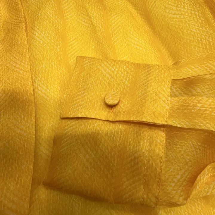 Fendi Fendi Sheer Yellow Silk Shirt 0079 Size US M / EU 48-50 / 2 - 7 Thumbnail