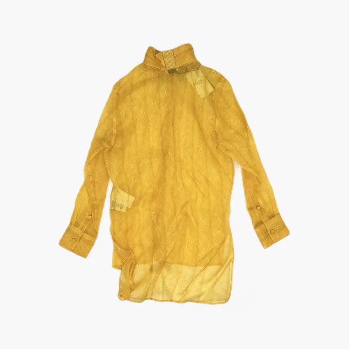 Fendi Fendi Sheer Yellow Silk Shirt 0079 Size US M / EU 48-50 / 2 - 2 Thumbnail