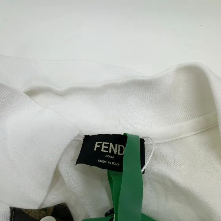 Fendi Fendi White Short Sleeve Polo Shirt 0079 Size US L / EU 52-54 / 3 - 6 Thumbnail