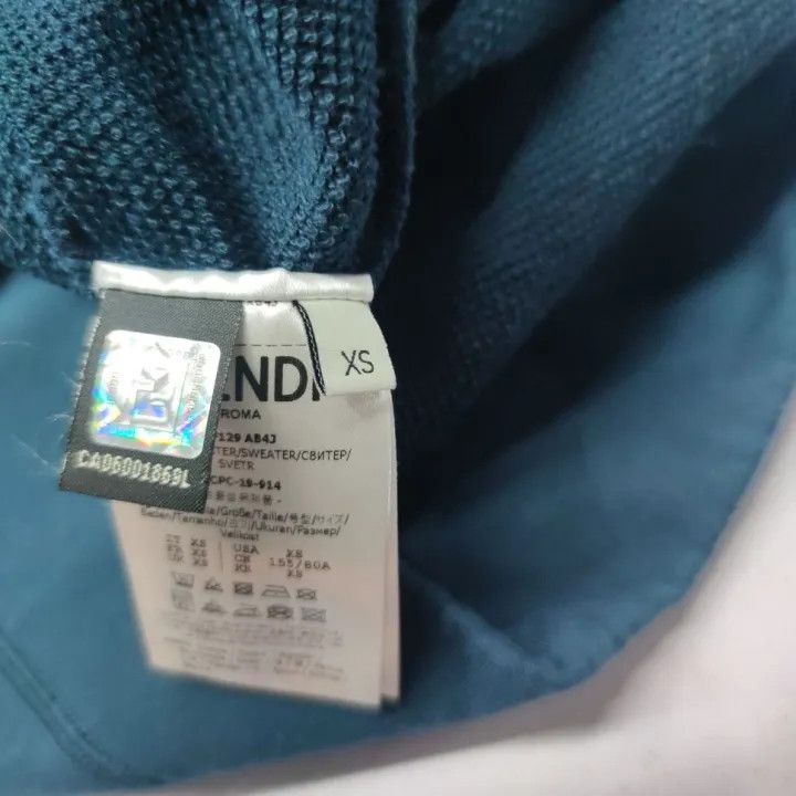 Fendi Fendi Blue Casual Loose Sweatshirt 0079 Size US XS / EU 42 / 0 - 3 Thumbnail