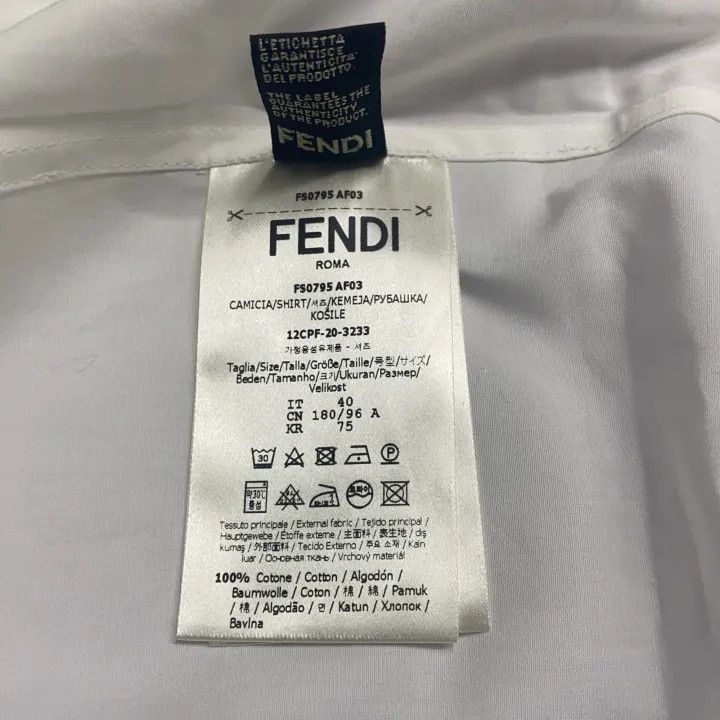 Fendi Fendi Cotton Casual White Short Sleeve Shirt 0079 Size US M / EU 48-50 / 2 - 4 Thumbnail