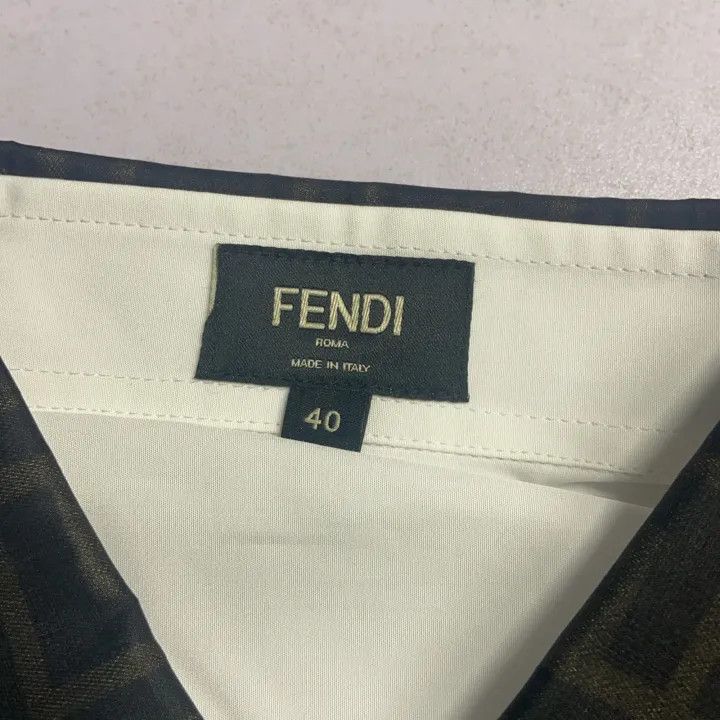 Fendi Fendi Cotton Casual White Short Sleeve Shirt 0079 Size US M / EU 48-50 / 2 - 3 Thumbnail
