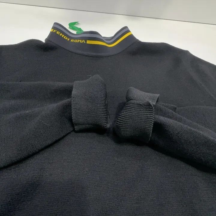 Fendi Fendi Black Turtleneck Slim Fit Sweater 0079 Size US L / EU 52-54 / 3 - 9 Thumbnail