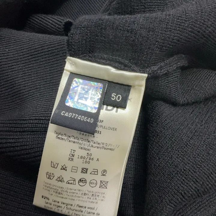 Fendi Fendi Black Turtleneck Slim Fit Sweater 0079 Size US L / EU 52-54 / 3 - 4 Thumbnail