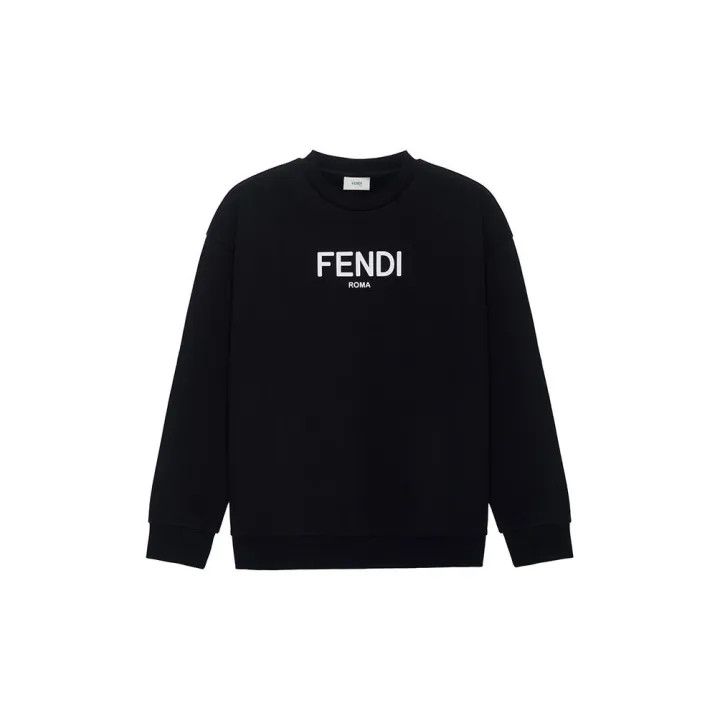 Fendi FENDI Kids Logo Print Black Sweatshirt 0079 Size US L / EU 52-54 / 3 - 2 Thumbnail