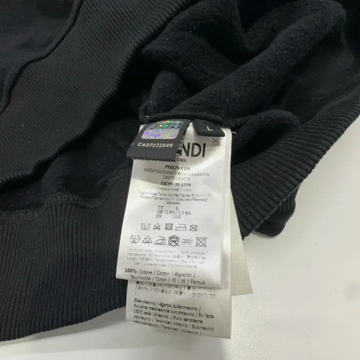 Fendi Fendi Black Printed Long Sleeve Sweater for Men 0079 Size US L / EU 52-54 / 3 - 5 Thumbnail