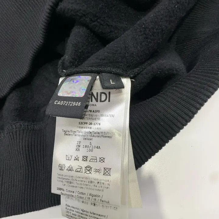 Fendi Fendi Black Printed Long Sleeve Sweater for Men 0079 Size US L / EU 52-54 / 3 - 6 Thumbnail