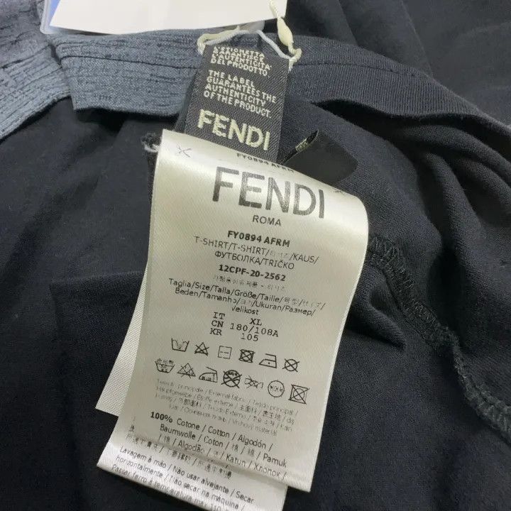 Fendi Fendi Simple Comfortable Casual Short Sleeve T-Shirt 0079 Size US XL / EU 56 / 4 - 5 Thumbnail