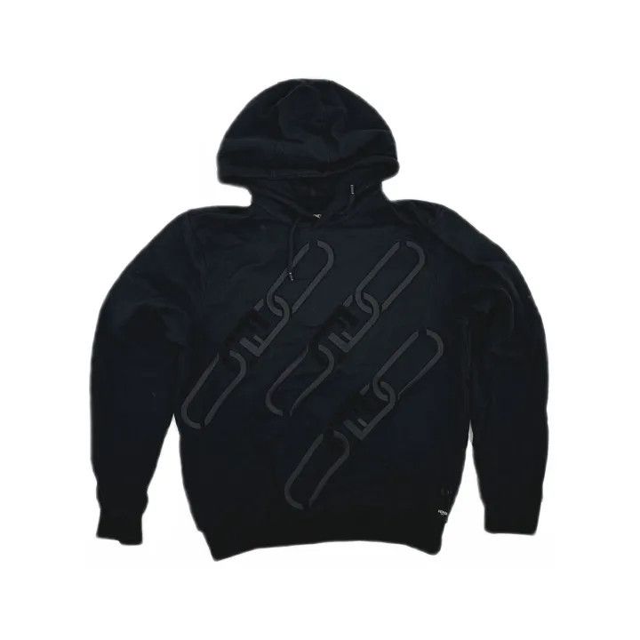 Fendi Fendi Black Printed Hooded Sweatshirt for Men 0079 Size US M / EU 48-50 / 2 - 2 Thumbnail