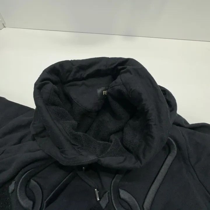 Fendi Fendi Black Printed Hooded Sweatshirt for Men 0079 Size US M / EU 48-50 / 2 - 6 Thumbnail