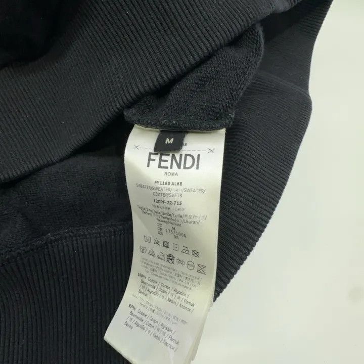 Fendi Fendi Black Printed Hooded Sweatshirt for Men 0079 Size US M / EU 48-50 / 2 - 5 Thumbnail
