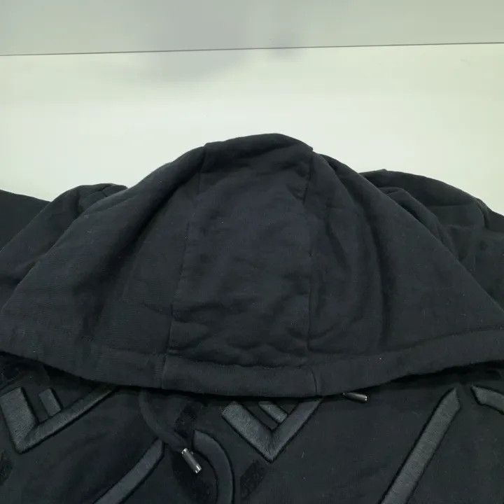 Fendi Fendi Black Printed Hooded Sweatshirt for Men 0079 Size US M / EU 48-50 / 2 - 7 Thumbnail