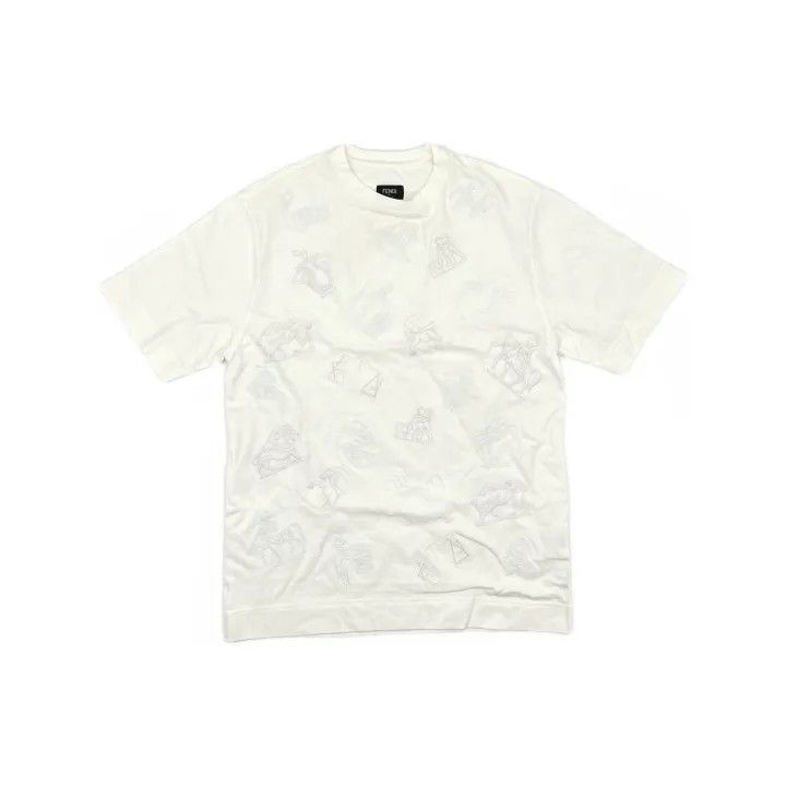 Fendi Fendi Embroidered Pattern Short Sleeve Shirt 0079 Size US S / EU 44-46 / 1 - 2 Thumbnail