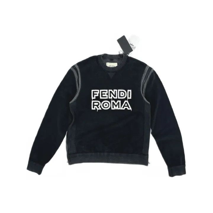 Fendi Fendi FW22 Logo Print Knit Sweater for Men 0079 Size US M / EU 48-50 / 2 - 2 Thumbnail