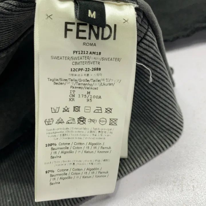 Fendi Fendi FW22 Logo Print Knit Sweater for Men 0079 Size US M / EU 48-50 / 2 - 6 Thumbnail