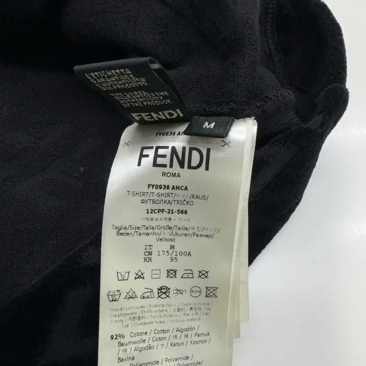 Fendi Fendi Logo Print Black Short Sleeve T-Shirt 0079 Size US M / EU 48-50 / 2 - 6 Thumbnail