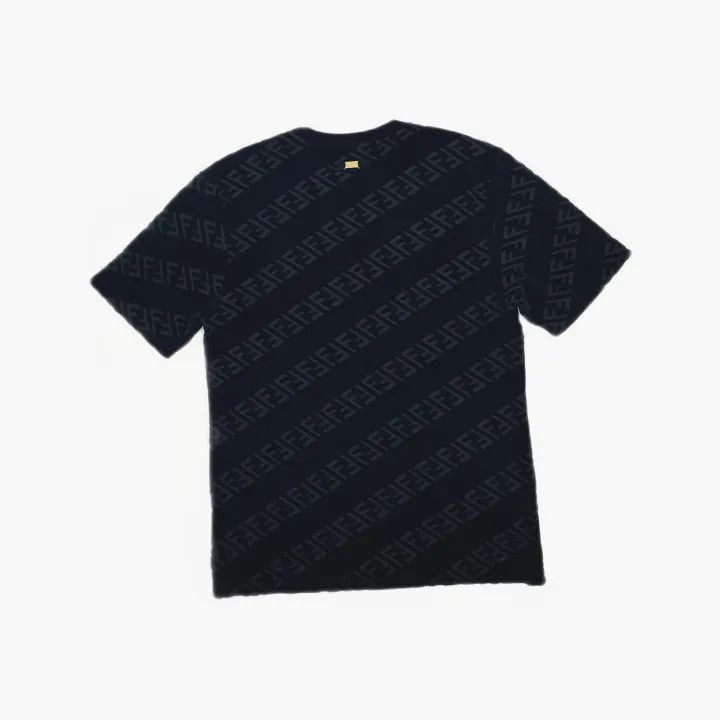 Fendi Fendi Logo Print Black Short Sleeve T-Shirt 0079 Size US M / EU 48-50 / 2 - 3 Thumbnail