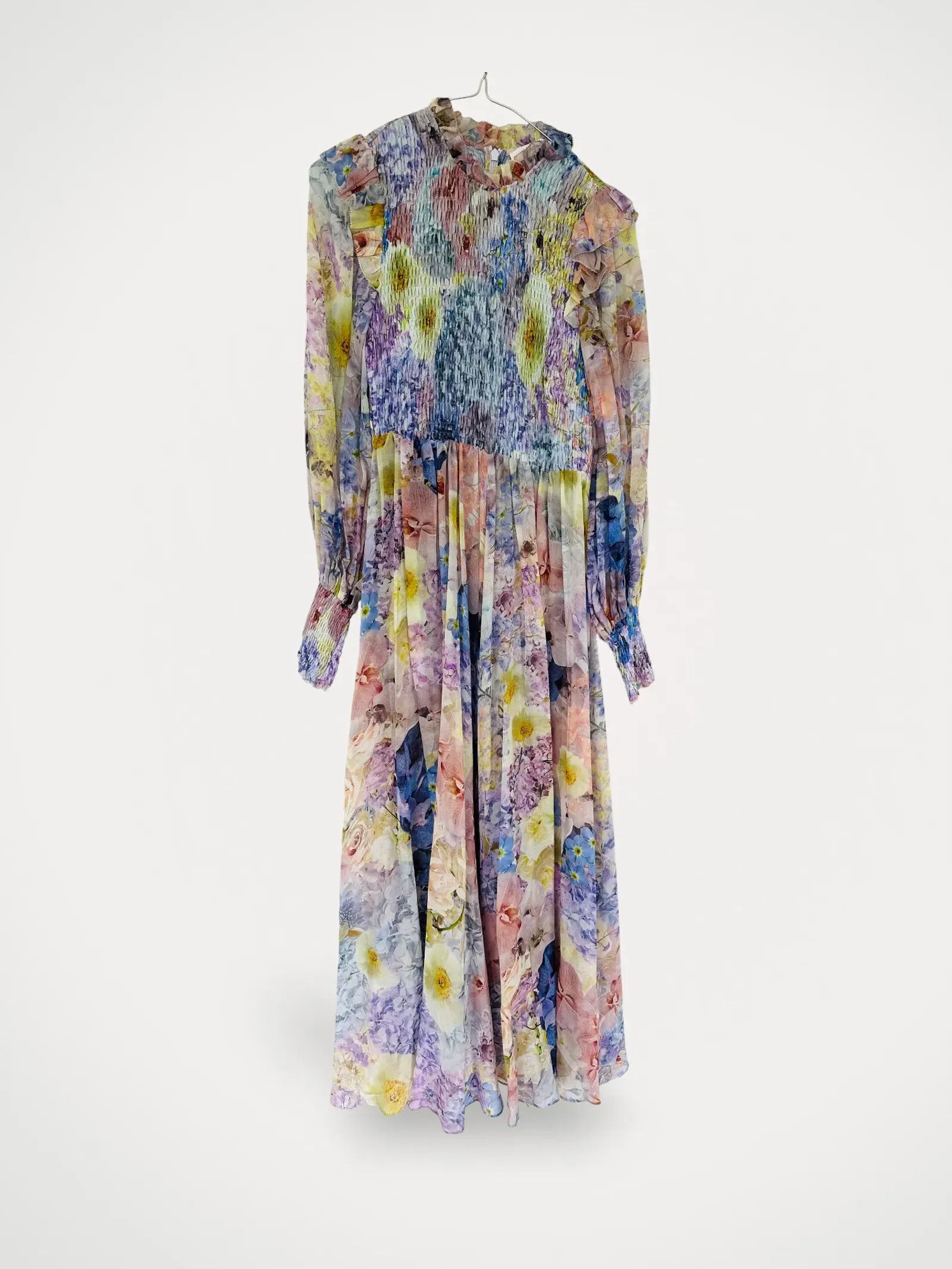 Zimmermann Zimmermann Rhythmic Shirred Midi Dress Citris Garden Dress Size S / US 4 / IT 40 - 2 Thumbnail