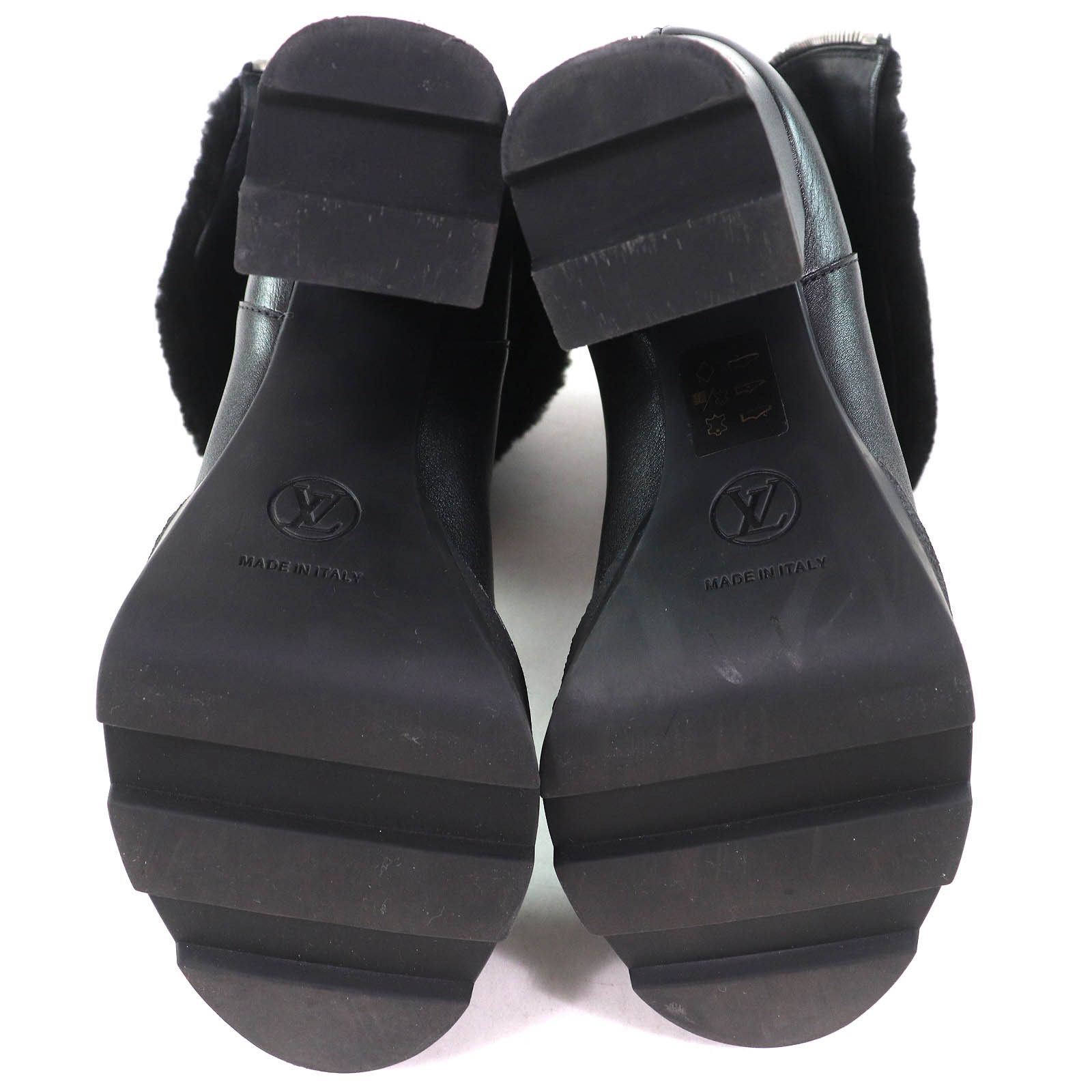 Louis Vuitton Louis Vuitton Louis Vuitton LV logo Metal Shearling Boots Leather Shoes DUTY FREE for USA Size ONE SIZE - 8 Thumbnail