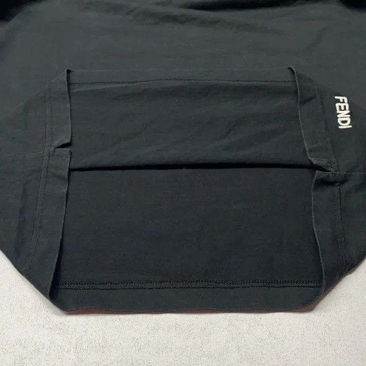 Fendi Fendi Black Short Sleeve T-Shirt with Signature 0079 Size US M / EU 48-50 / 2 - 10 Thumbnail