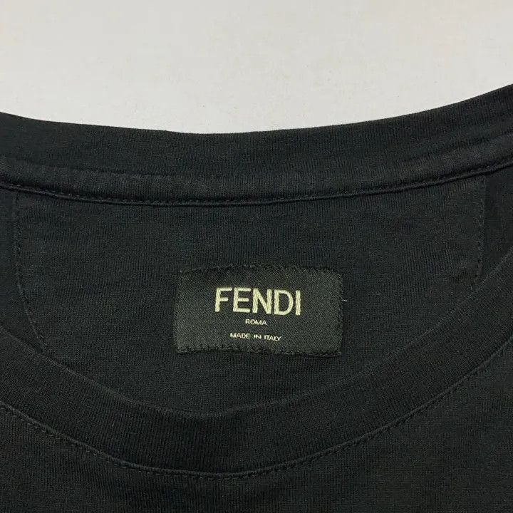 Fendi Fendi Black Short Sleeve T-Shirt with Signature 0079 Size US M / EU 48-50 / 2 - 3 Thumbnail