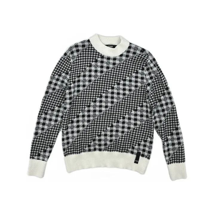 Fendi Fendi Black Sweater with Letter Print 0079 Size US M / EU 48-50 / 2 - 2 Thumbnail
