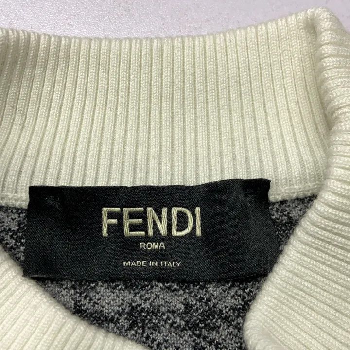 Fendi Fendi Black Sweater with Letter Print 0079 Size US M / EU 48-50 / 2 - 4 Thumbnail