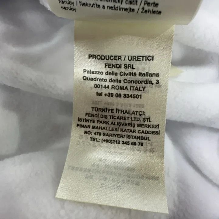 Fendi Fendi White Hooded Sweatshirt for Men 0079 Size US XL / EU 56 / 4 - 6 Thumbnail