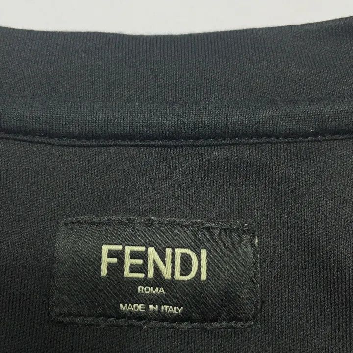 Fendi Fendi Comfortable Graphic Crewneck T-Shirt in Black 0079 Size US M / EU 48-50 / 2 - 2 Thumbnail