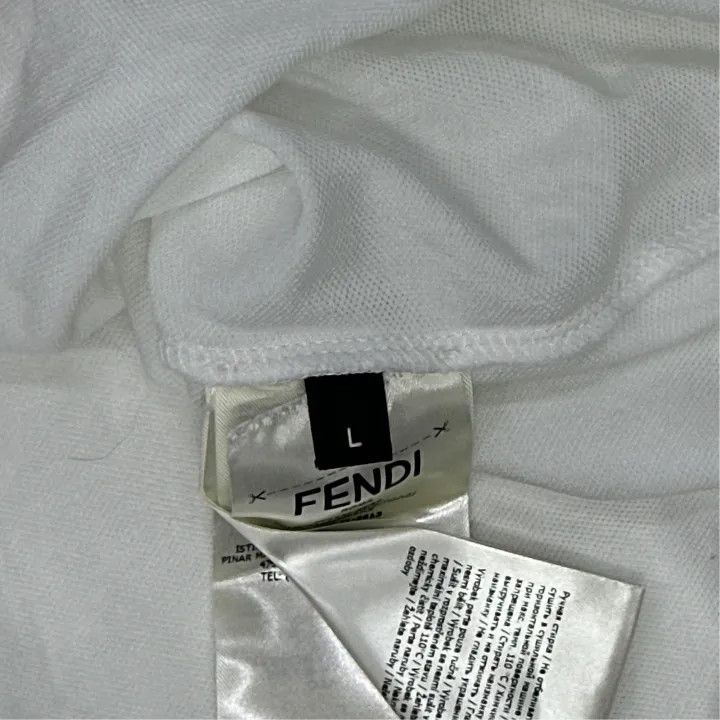 Fendi FENDI SS22 White Polo Shirt for Men 0079 Size US L / EU 52-54 / 3 - 2 Thumbnail