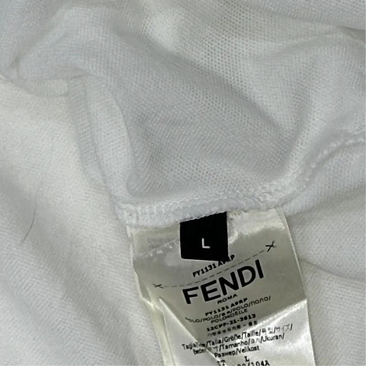 Fendi FENDI SS22 White Polo Shirt for Men 0079 Size US L / EU 52-54 / 3 - 4 Thumbnail