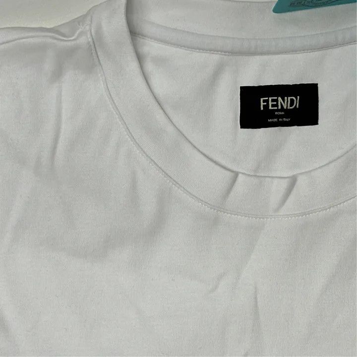Fendi Fendi White Loose Fit Short Sleeve T-Shirt 0079 Size US M / EU 48-50 / 2 - 2 Thumbnail