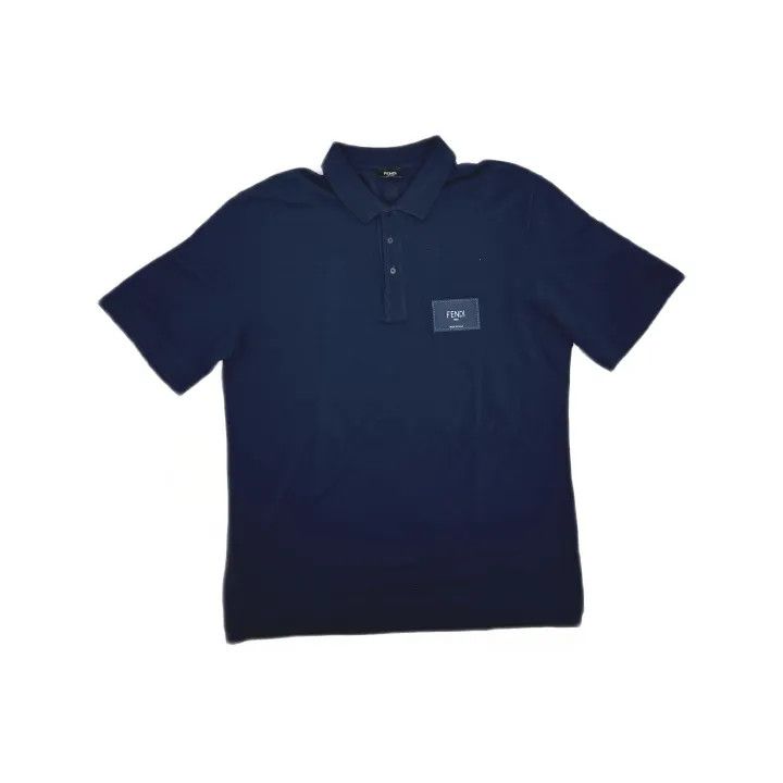 Fendi FENDI Logo Print Casual Short Sleeve Polo Shirt 0079 Size US L / EU 52-54 / 3 - 2 Thumbnail