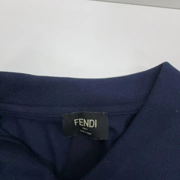 Fendi FENDI Logo Print Casual Short Sleeve Polo Shirt 0079 Size US L / EU 52-54 / 3 - 6 Thumbnail