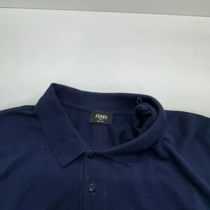 Fendi FENDI Logo Print Casual Short Sleeve Polo Shirt 0079 Size US L / EU 52-54 / 3 - 7 Thumbnail