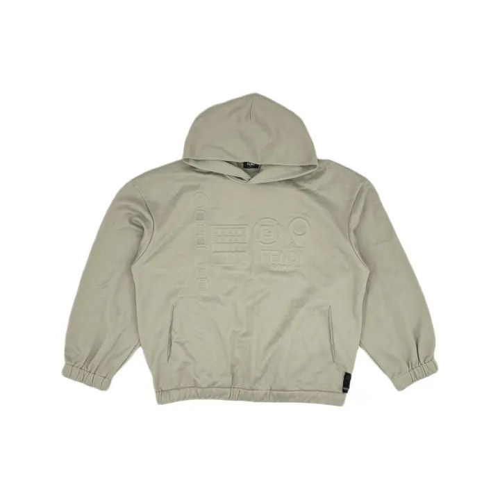Fendi Fendi SS22 Gray Hooded Casual Sweatshirt 0079 Size US L / EU 52-54 / 3 - 2 Thumbnail