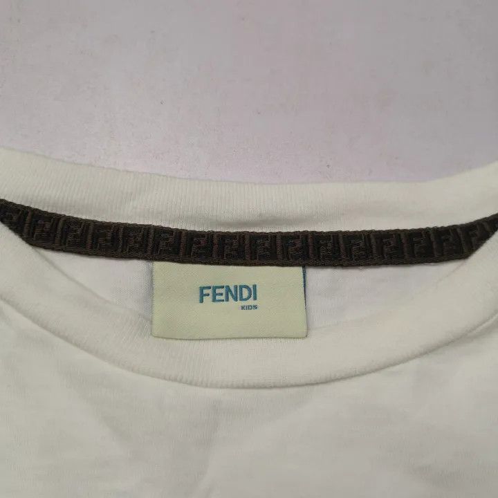 Fendi FENDI Printed Relaxed Fit White T-Shirt 0079 Size US L / EU 52-54 / 3 - 5 Thumbnail