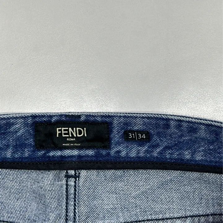Fendi Fendi Loose Straight Wash Denim Jeans 0079 Size US 31 - 2 Thumbnail