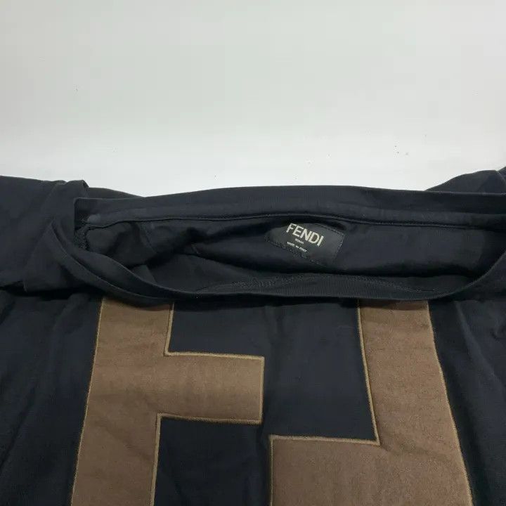 Fendi Fendi Black Logo Print Short Sleeve T-Shirt 0079 Size US XXL / EU 58 / 5 - 6 Thumbnail