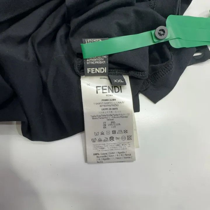 Fendi Fendi Black Logo Print Short Sleeve T-Shirt 0079 Size US XXL / EU 58 / 5 - 5 Thumbnail