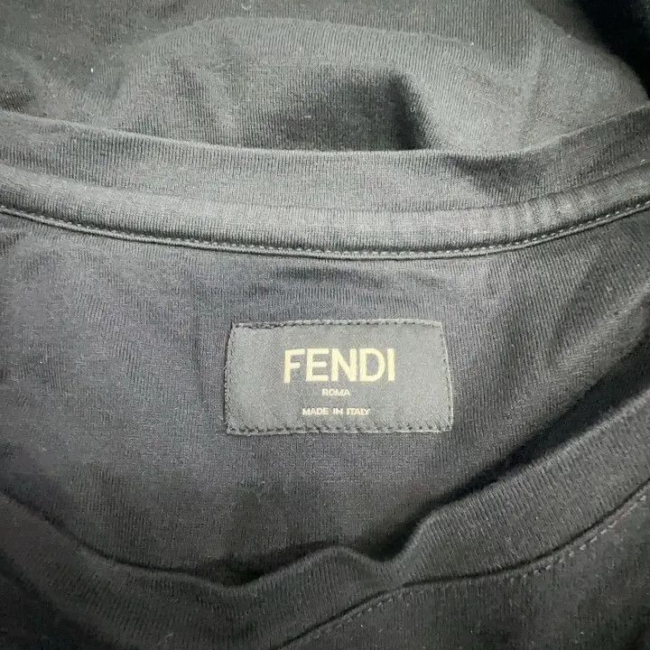 Fendi Fendi Black Logo Print Short Sleeve T-Shirt 0079 Size US XXL / EU 58 / 5 - 4 Thumbnail